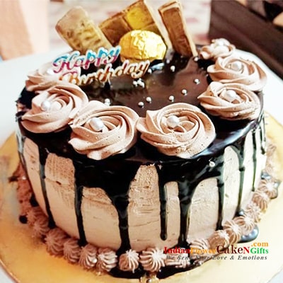 Luscious Kitkat ferrero rocher Chocolate Cake - gifts cake flower gifts  delivery